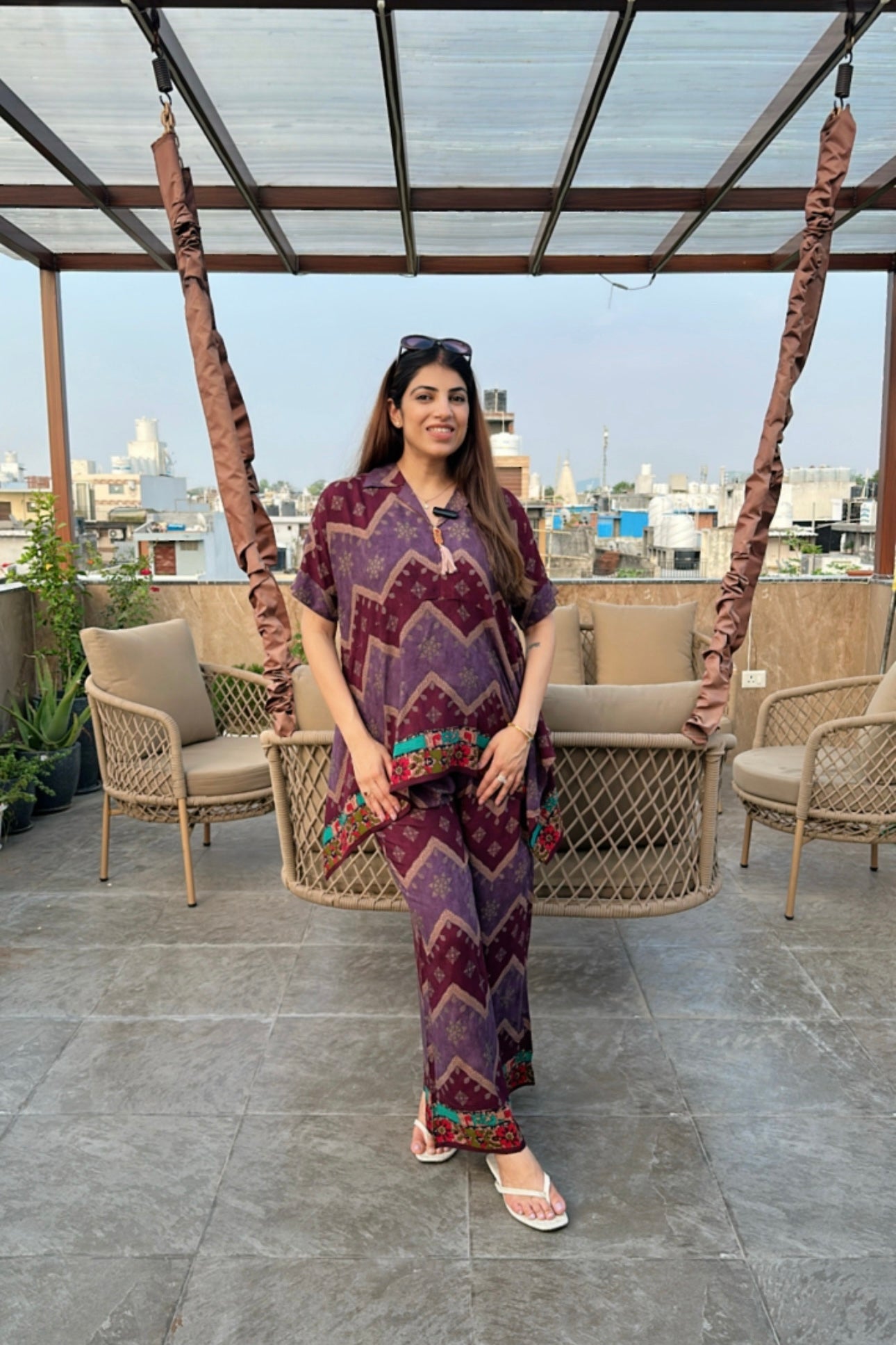 2pc C-Cut Cotton Printed Co-ord Set