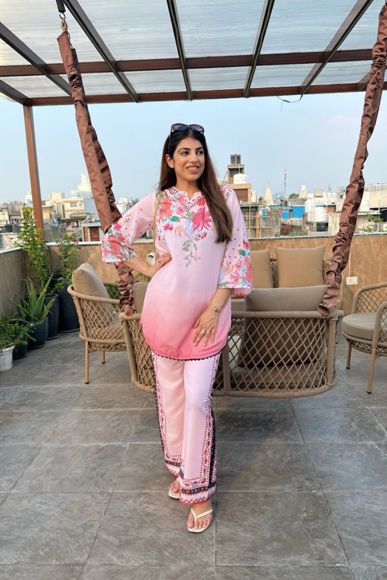 2pc Linen-Cotton Printed Co-ord Set
