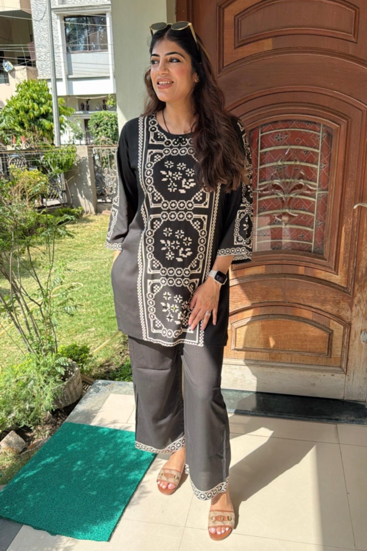 2pc Cotton-Muslin Printed Co-ord Set