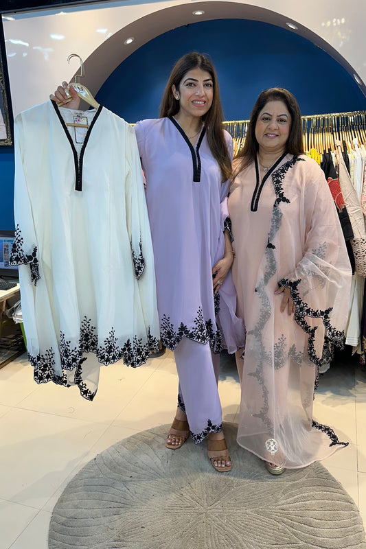 3pc Georgette Pakistani Suit With Organza Dupatta