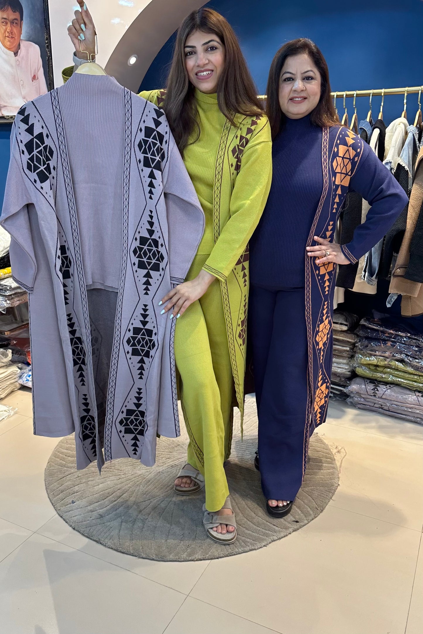 2pc Woolen Co-ord Set With Long Jacket
