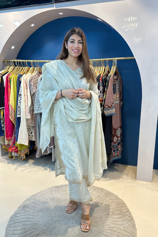 3pc Partywear Suit With Heavy Dupatta
