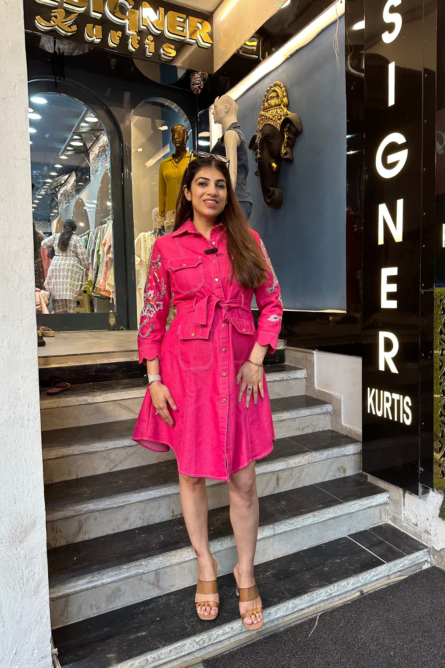 One Piece Denim Cargo Dress