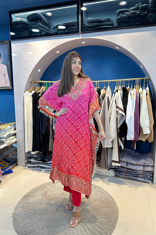 2pc Partywear Indo-western Kaftan Set