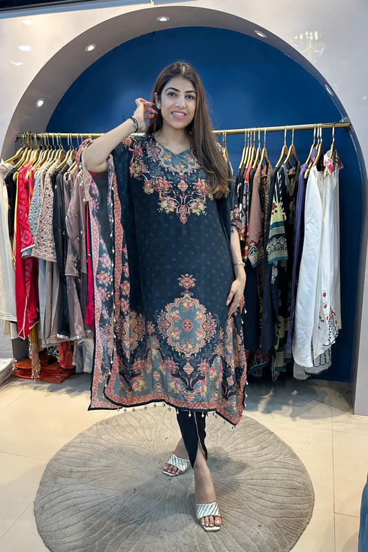 2pc Partywear Kaftan Set Paired With Tulip Pant