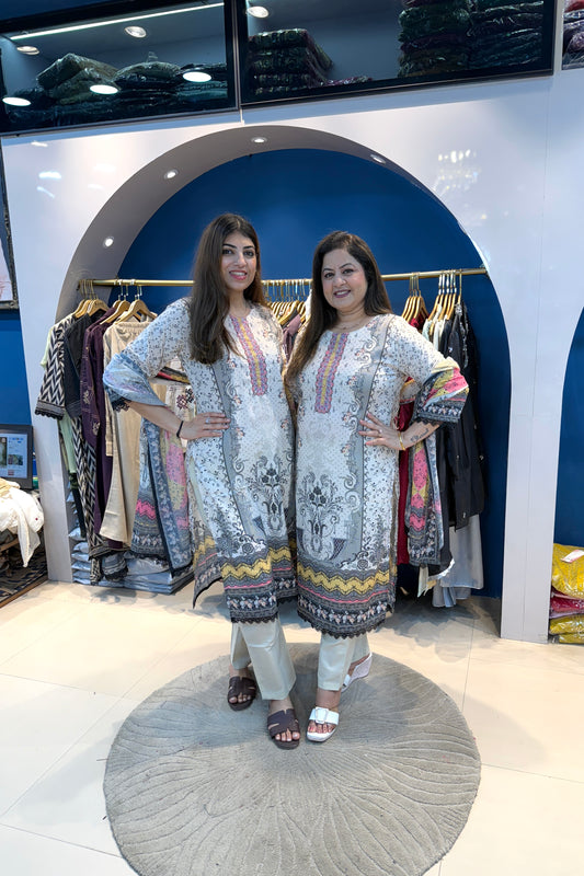 3pc Cotton Pakistani Suit With Digital Printed Dupatta