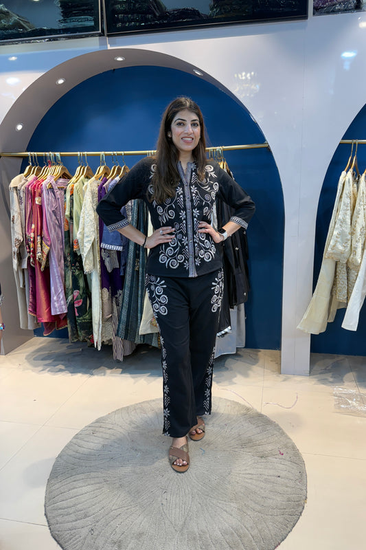 2pc Cotton Co-ord Set With Printed Shirt And Pant
