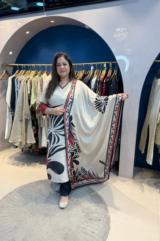 3pc Cotton-Muslin Suit With Printed Dupatta