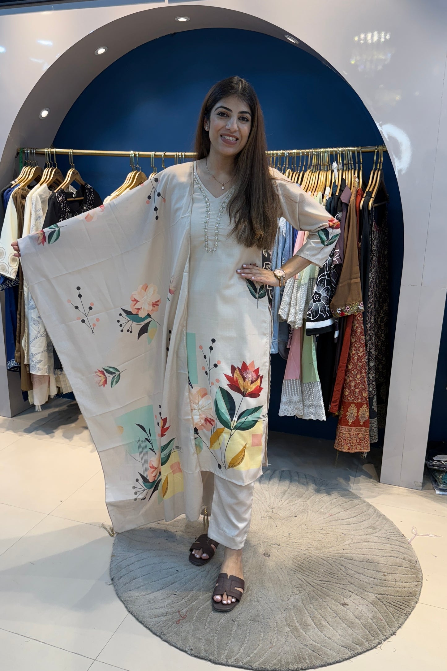 3pc Cotton Printed Suit With Printed Dupatta