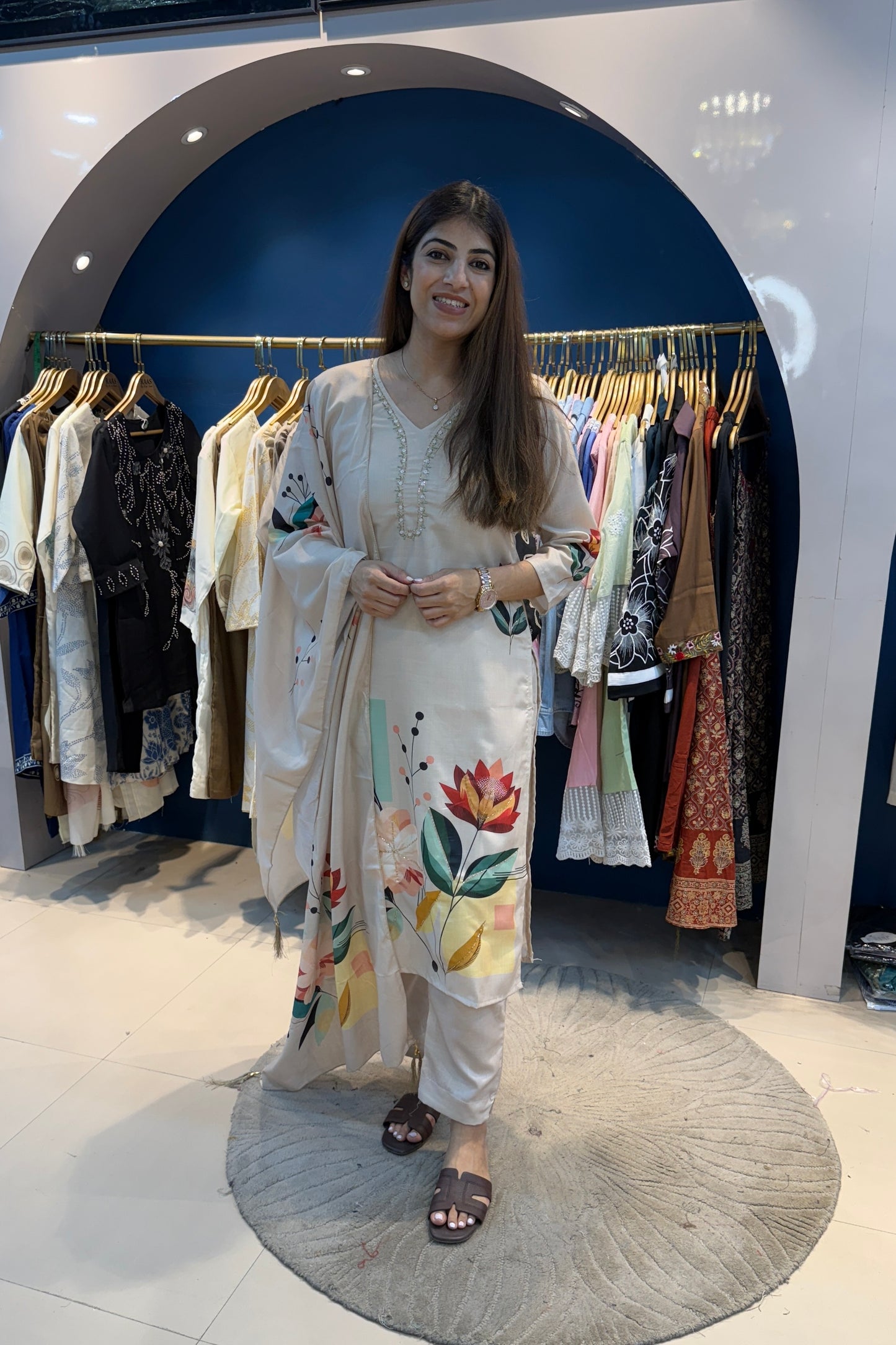 3pc Cotton Printed Suit With Printed Dupatta