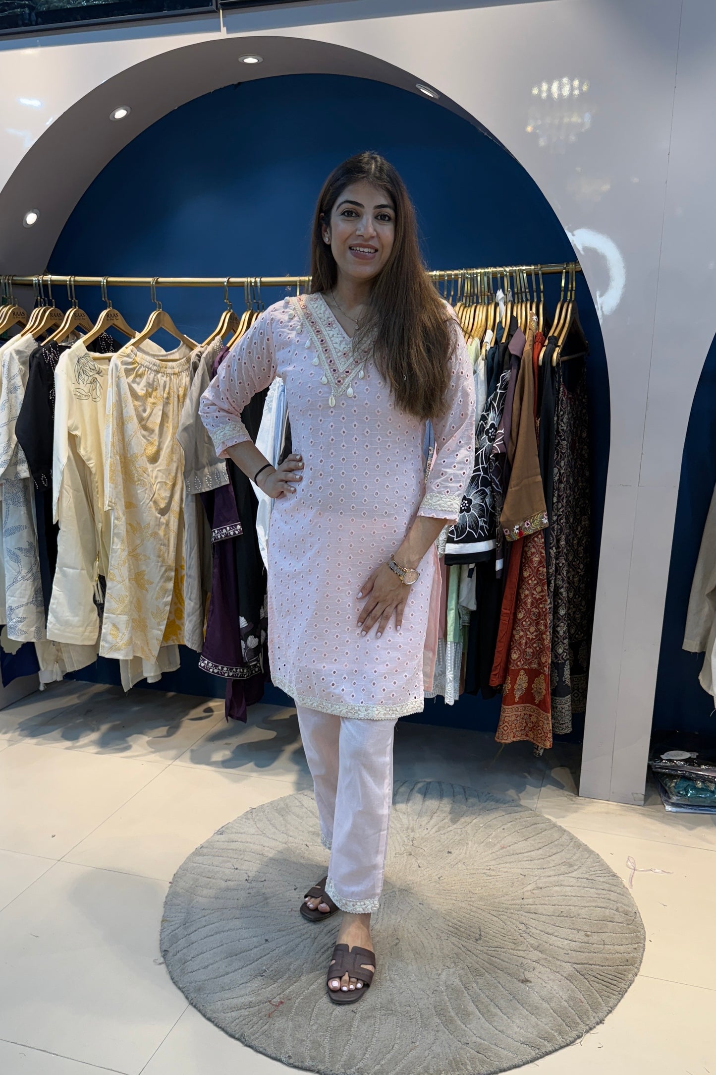2pc Schiffli Co-ord Set