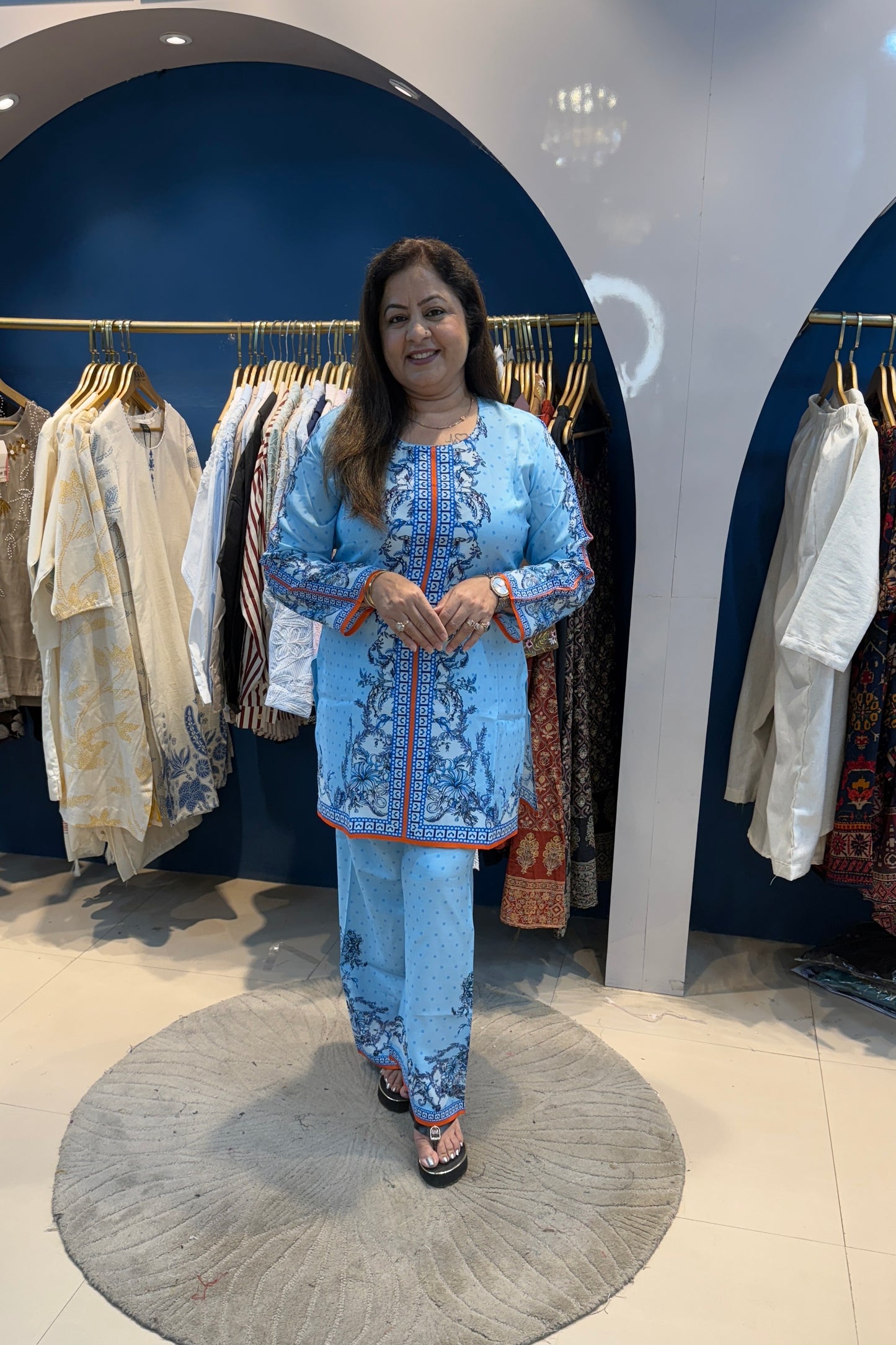2pc Cotton-Muslin Pakistani Co-ord Set