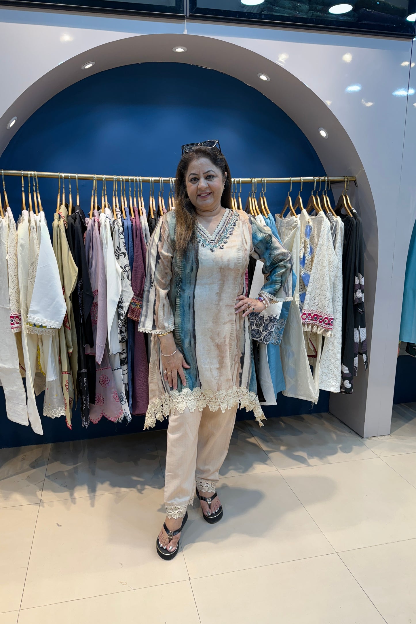 2pc Khadi-Cotton C-Cut Co-ord Set