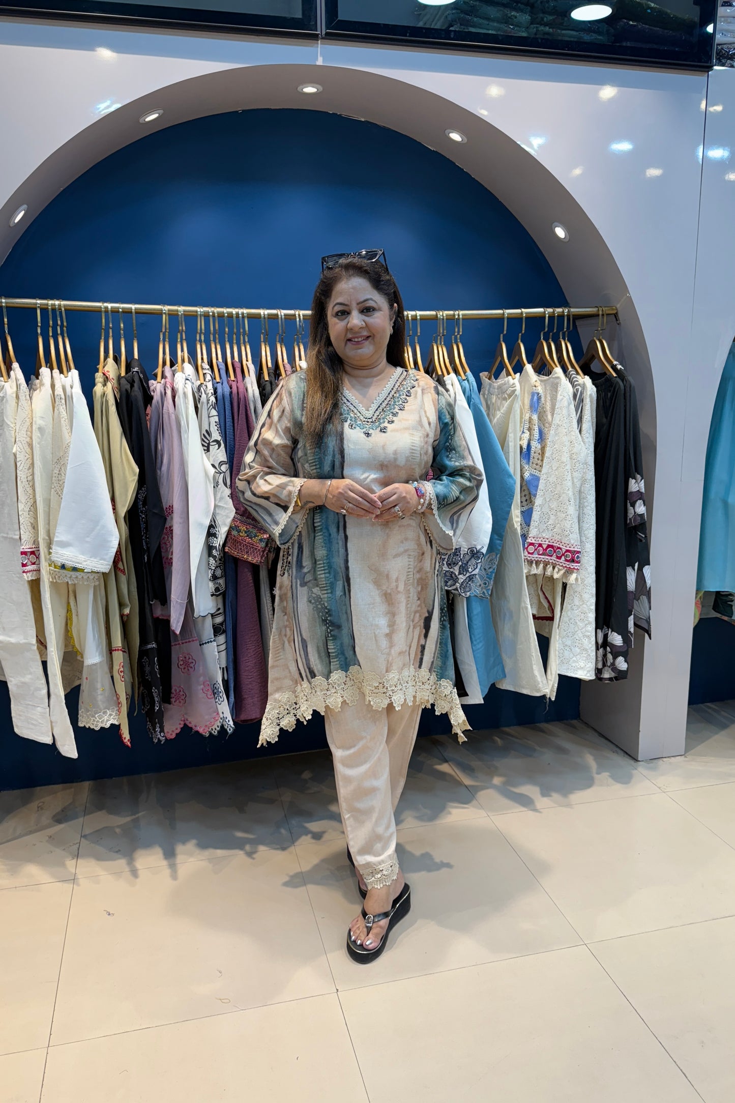 2pc Khadi-Cotton C-Cut Co-ord Set