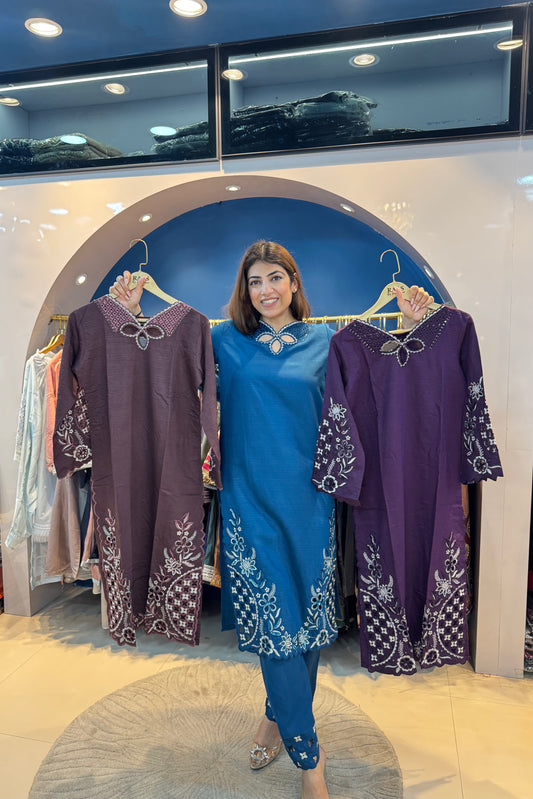 3pc Pakistani Suit With Organza Dupatta