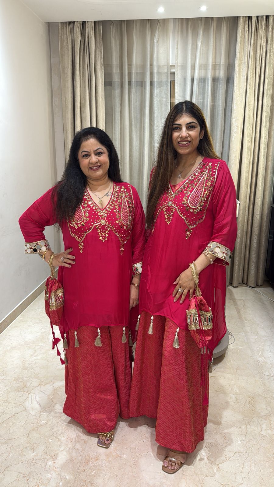 Indo-western set with handwork on shirt Paired with brocade palazoo and inner