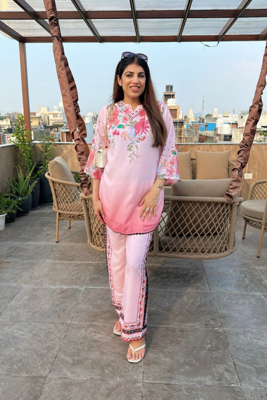 2pc Linen-Cotton Printed Co-ord Set