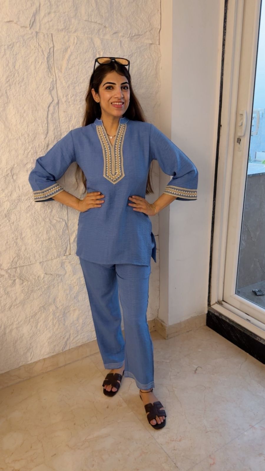 Pakistani 2 pc Pakistani co-ord set with embroidery