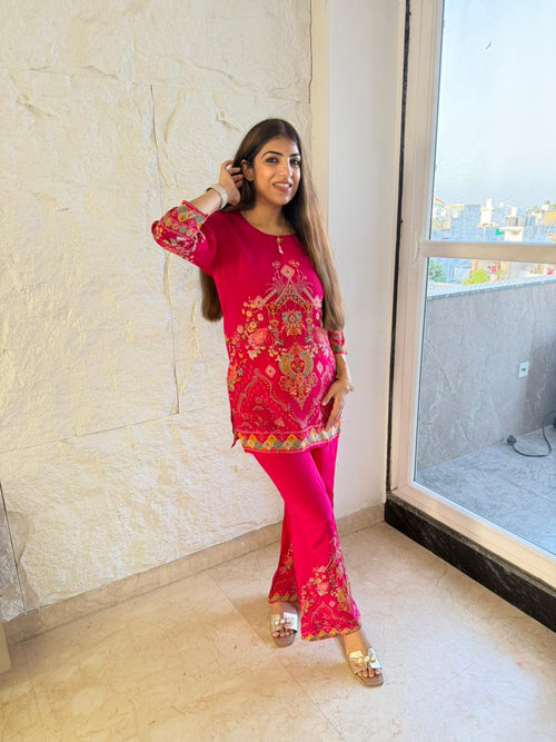 Summer friendly pure digital crepe co-ord