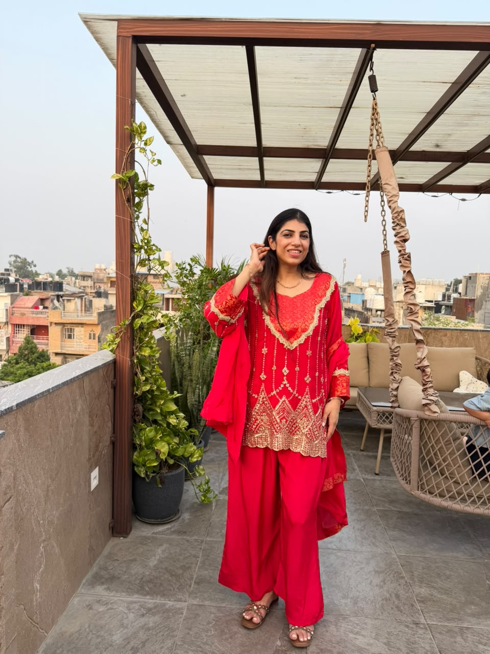 Karwa Chauth Special 3pc  dress,with all handwork