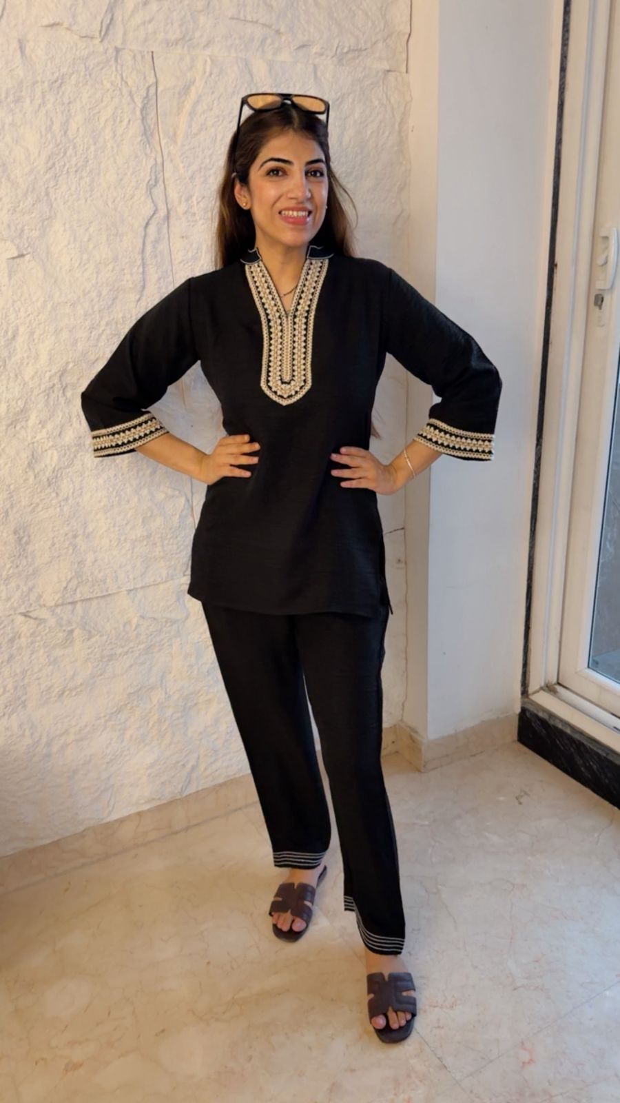 Pakistani 2 pc Pakistani co-ord set with embroidery