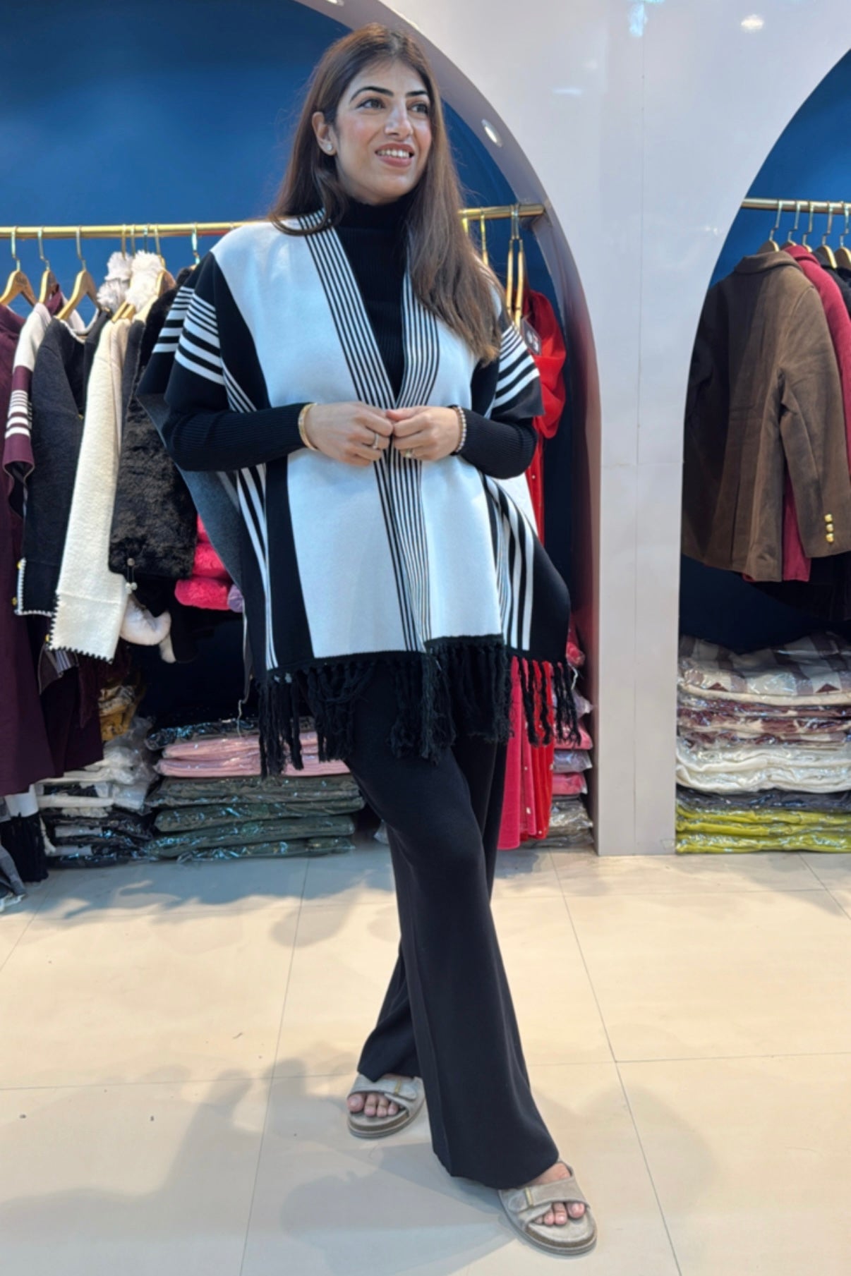 3pc Woolen Co-ord Set With Stole