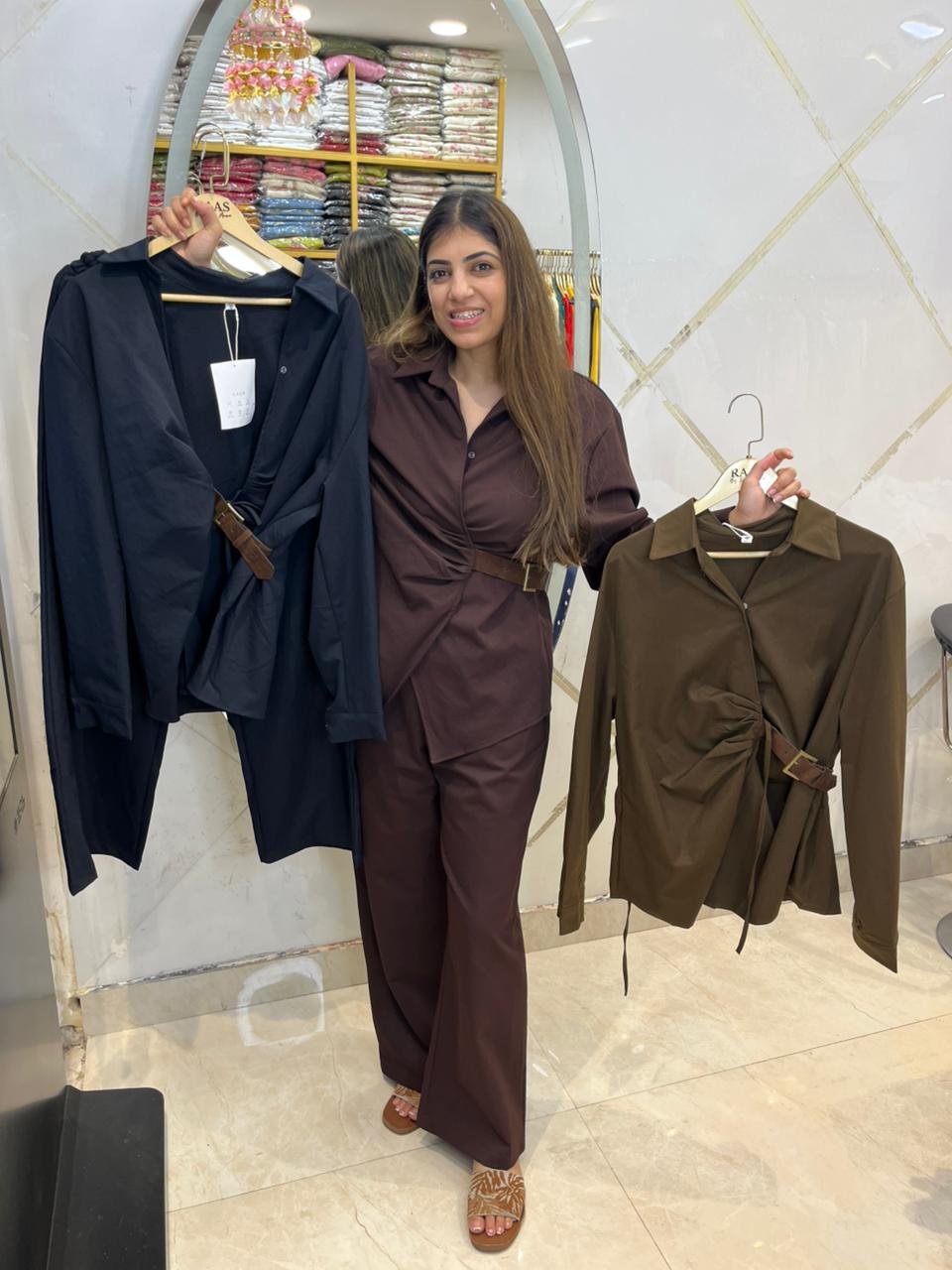 Imported western 2pc.Co-ord set angrakha style