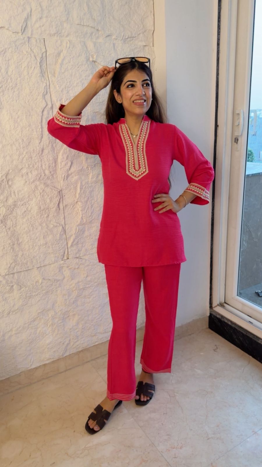 Pakistani 2 pc Pakistani co-ord set with embroidery