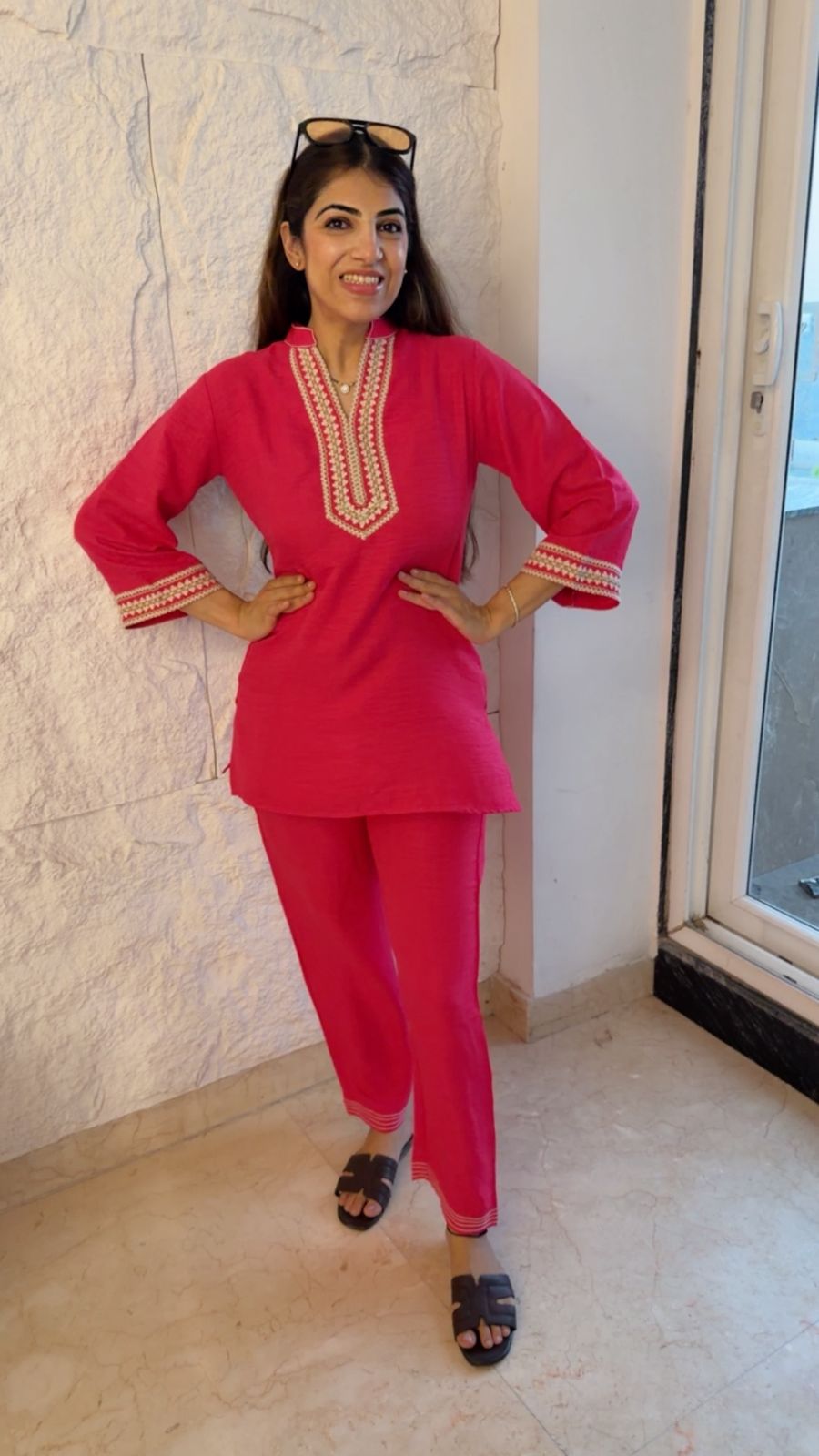 Pakistani 2 pc Pakistani co-ord set with embroidery