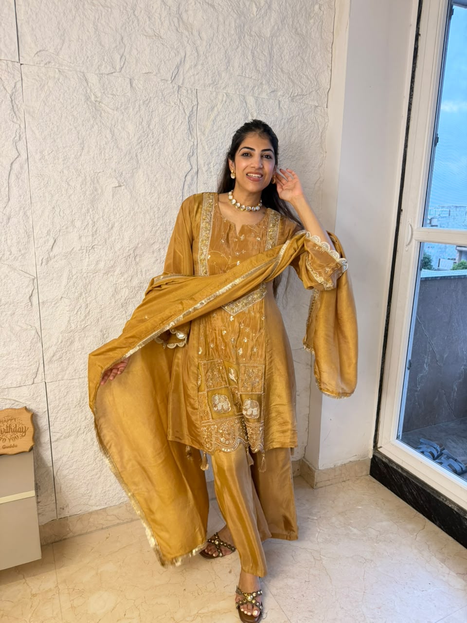 3,pc handwork embroidery partywear suit