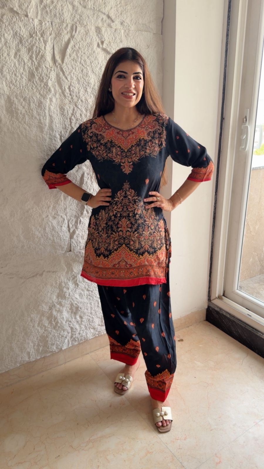 Digital Crepe 2 pc co-ord set