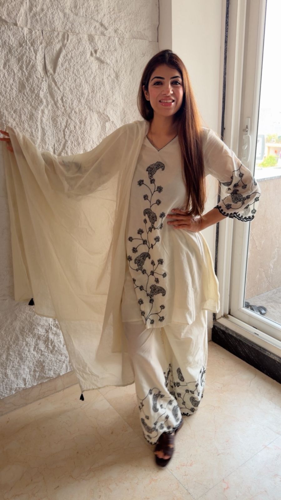 Pure mul cotton pakistani suit with embroidery