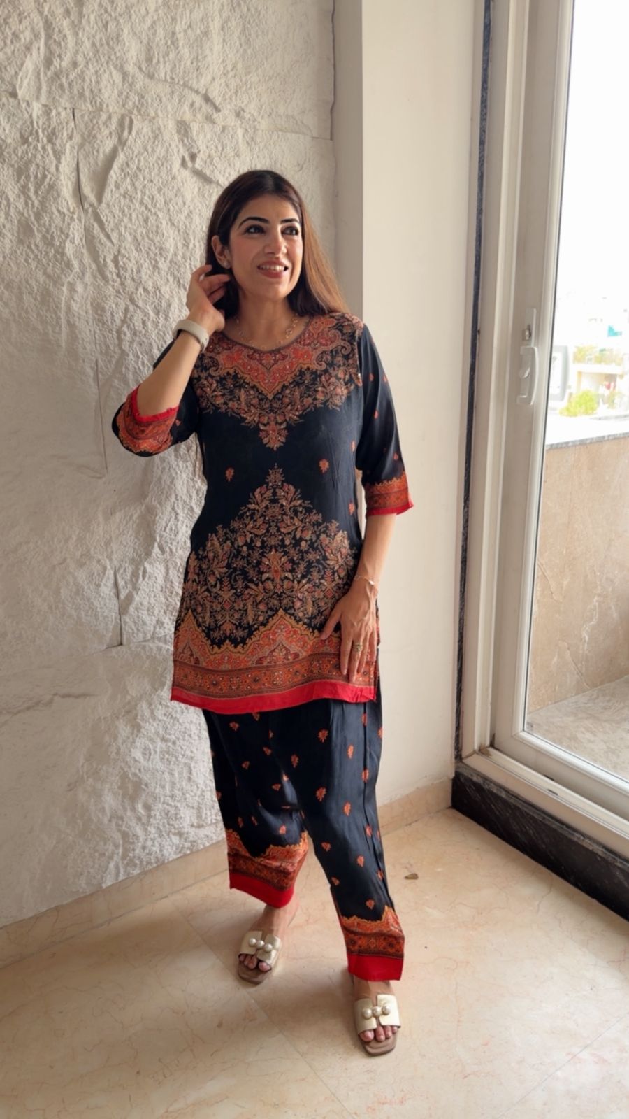 Digital Crepe 2 pc co-ord set