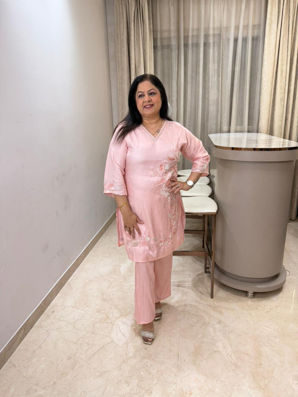 Glass tissue handwork 2 pc co-ord set