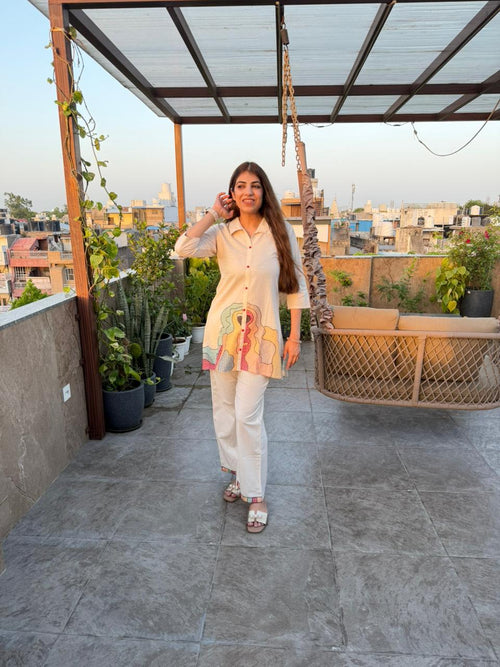 Kohra cotton 2 pc summer co-ord set