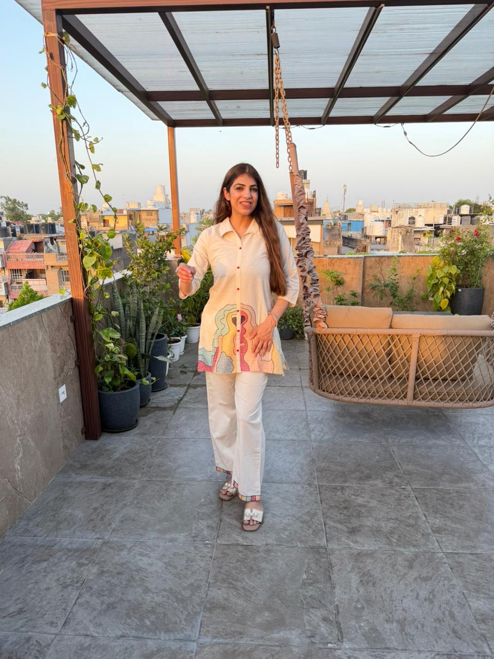 Kohra cotton 2 pc summer co-ord set