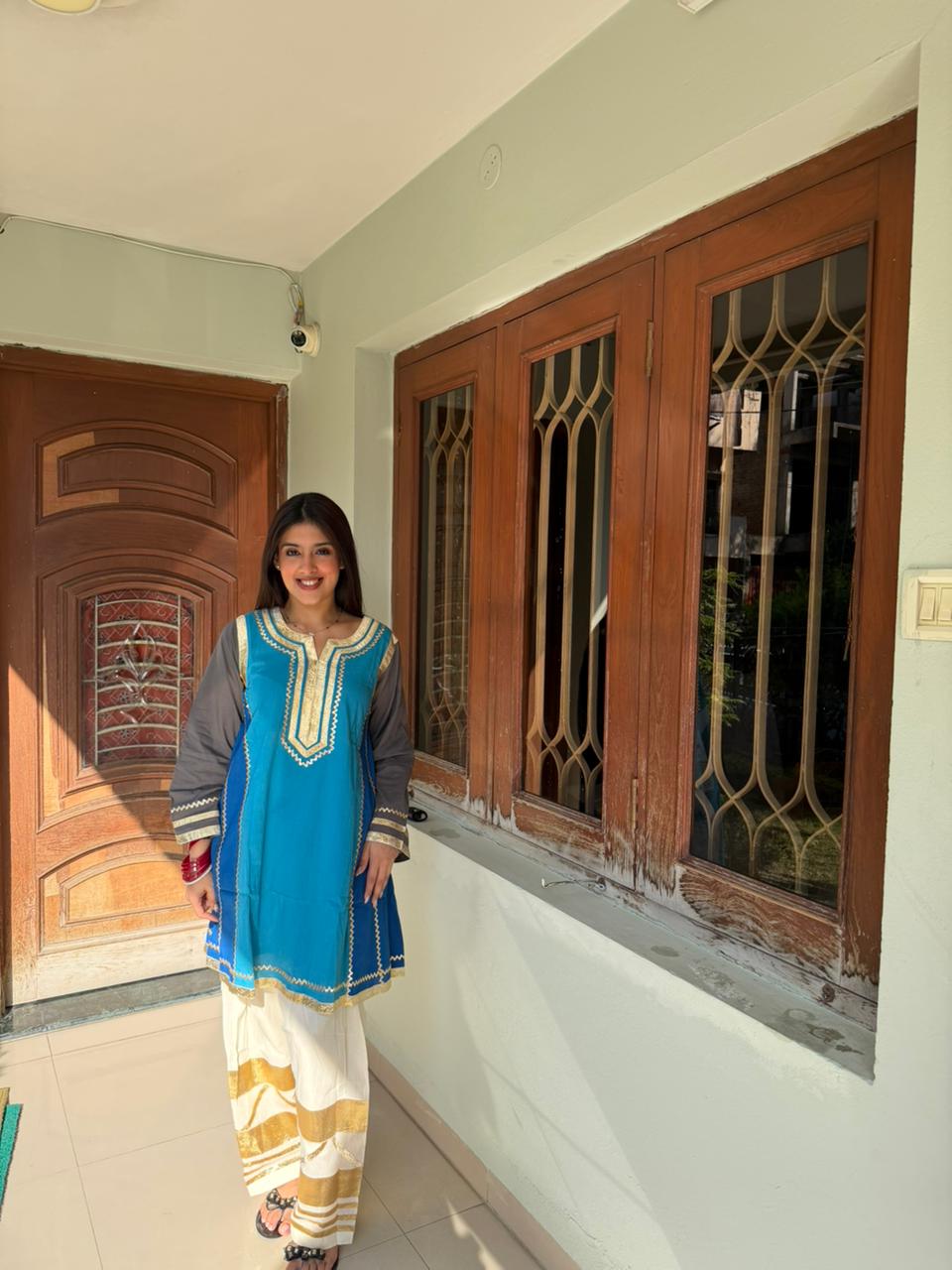 Mul cotton 2pc, co-ord set with farshi salwar