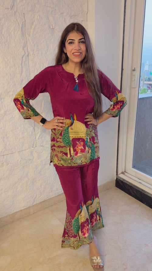 Summer friendly pure digital crepe co-ord