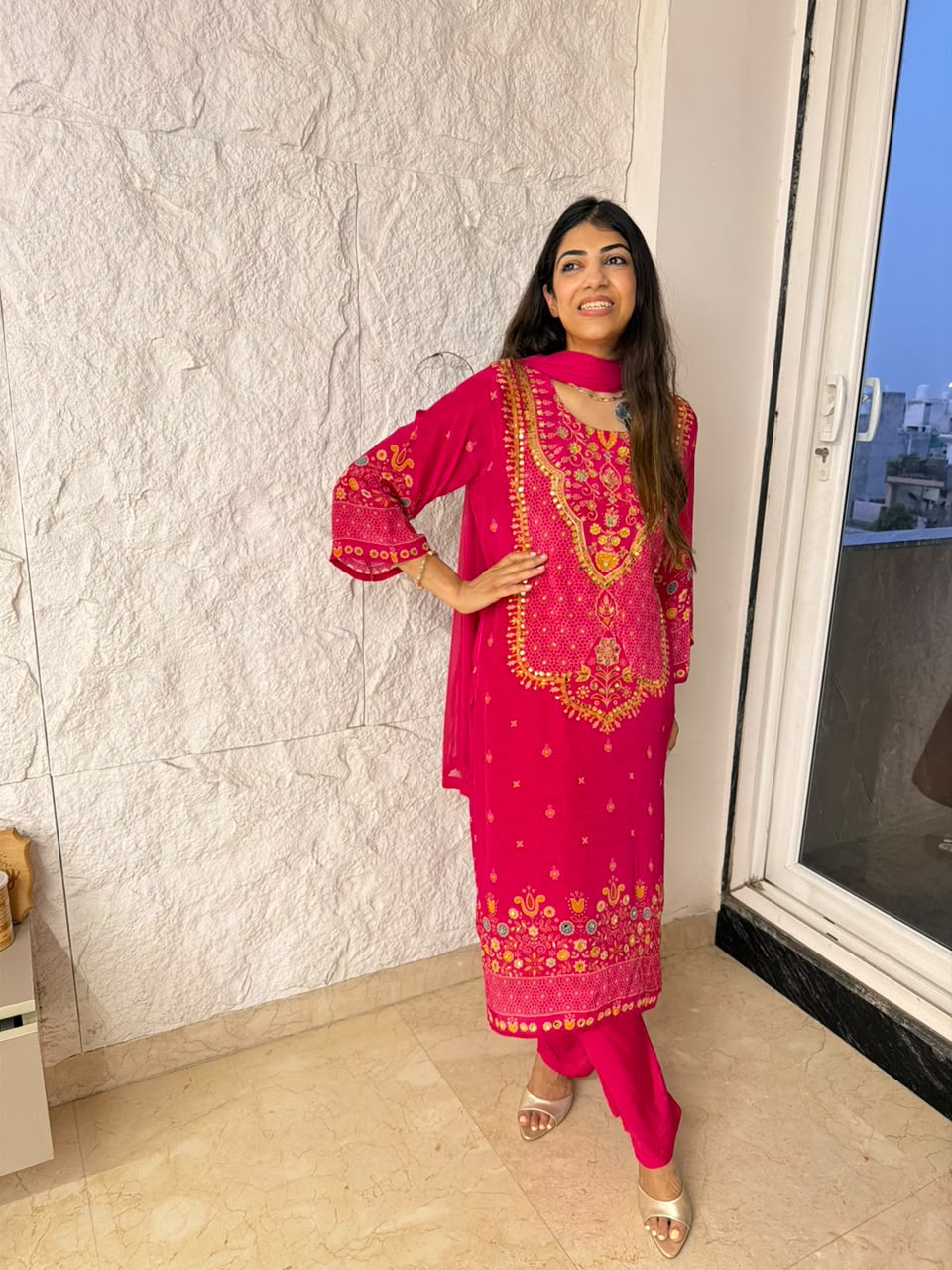 Crepe 3pc, straight suit