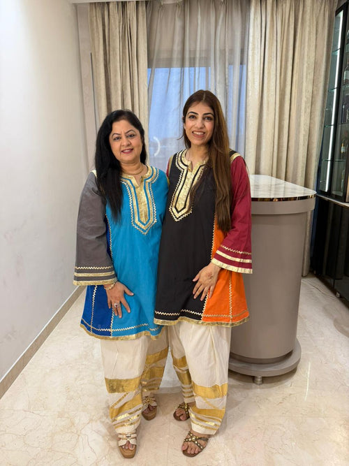 Pure mul cotton 2pc, co-ord with farshi salwar