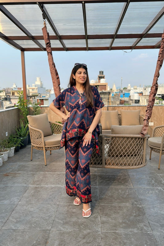2pc C-Cut Cotton Printed Co-ord Set