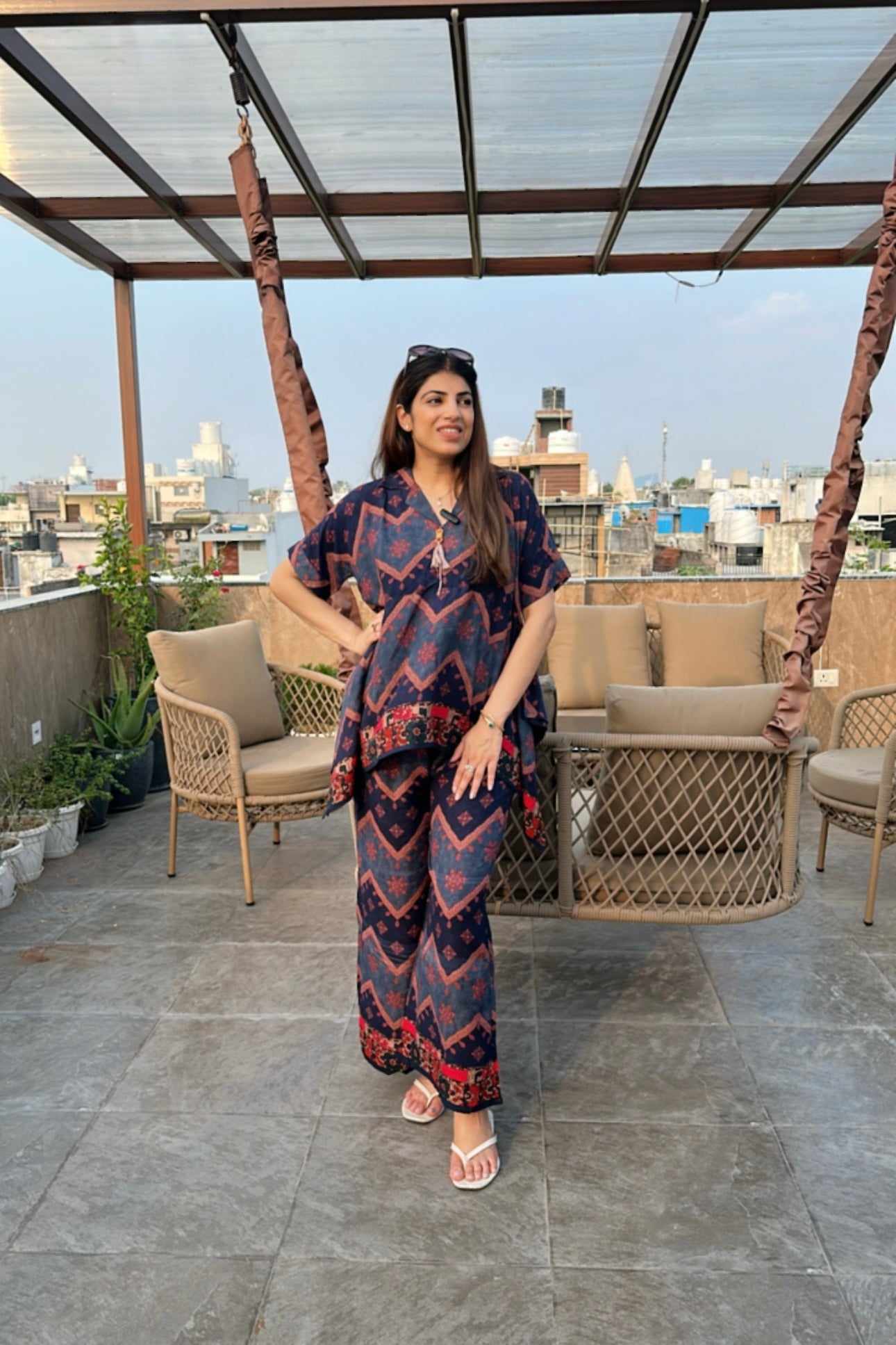 2pc C-Cut Cotton Printed Co-ord Set