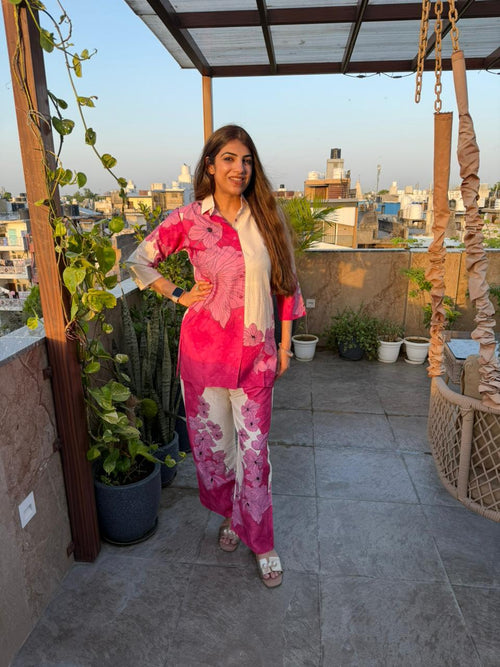 Digital cotton 2 pc summer co-ord set