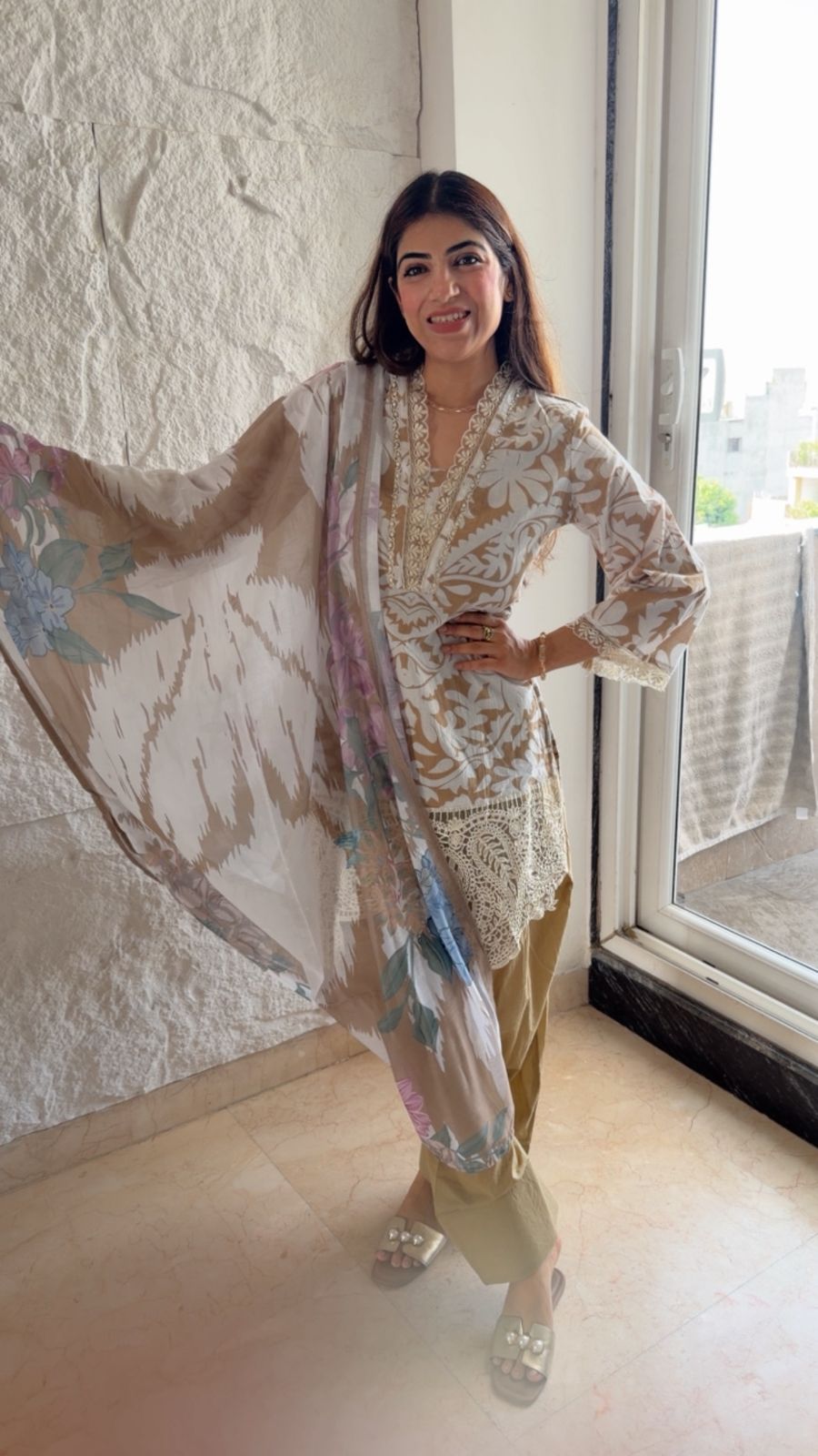 Pure cotton farshi salwar set with dupatta