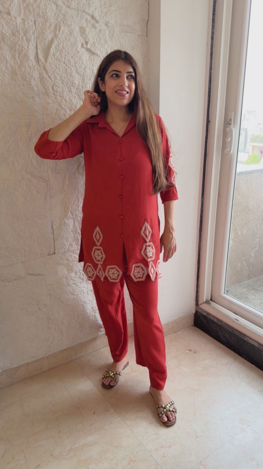 Imported Stretchable 2 pc co-ord set