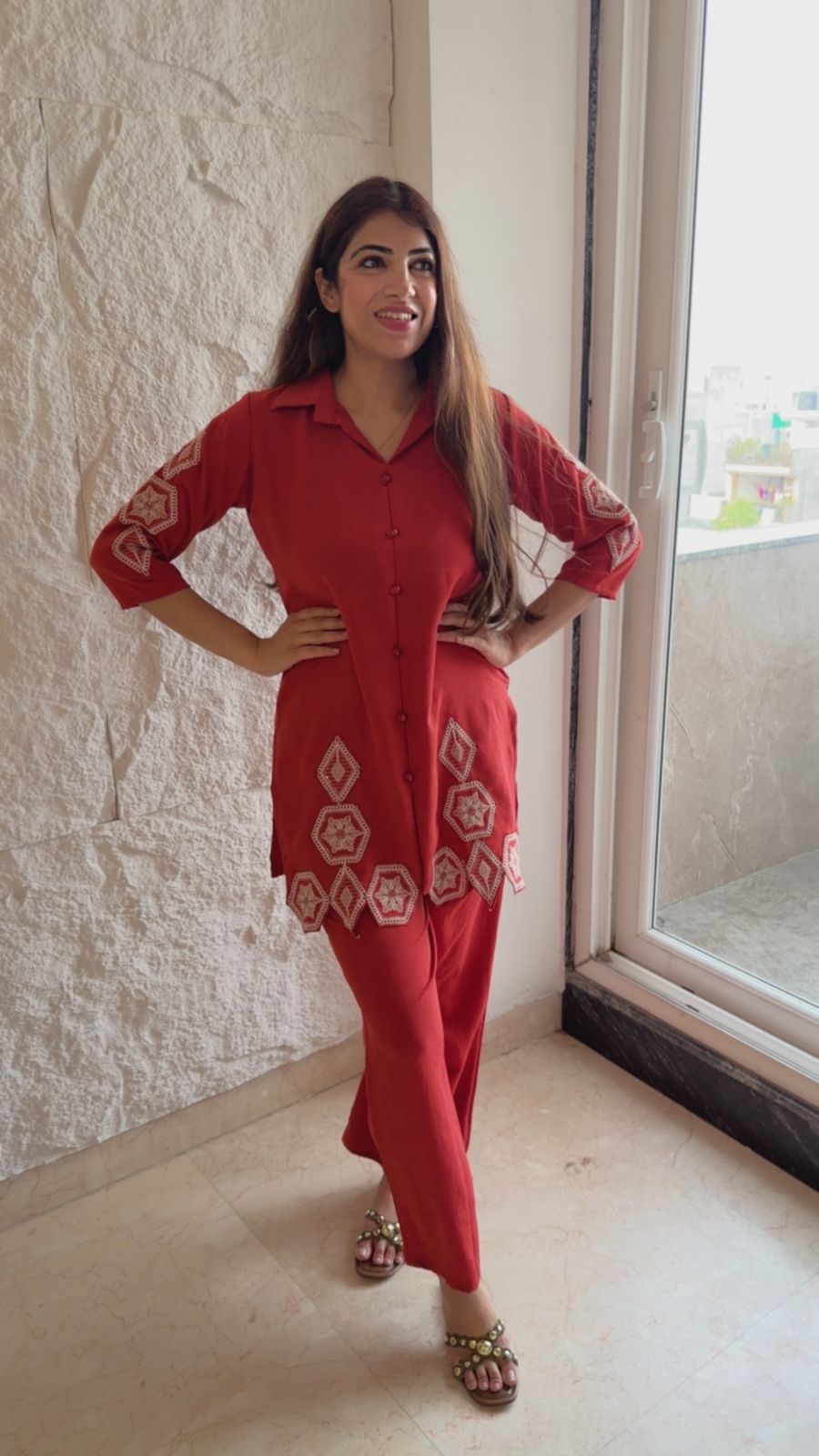 Imported Stretchable 2 pc co-ord set