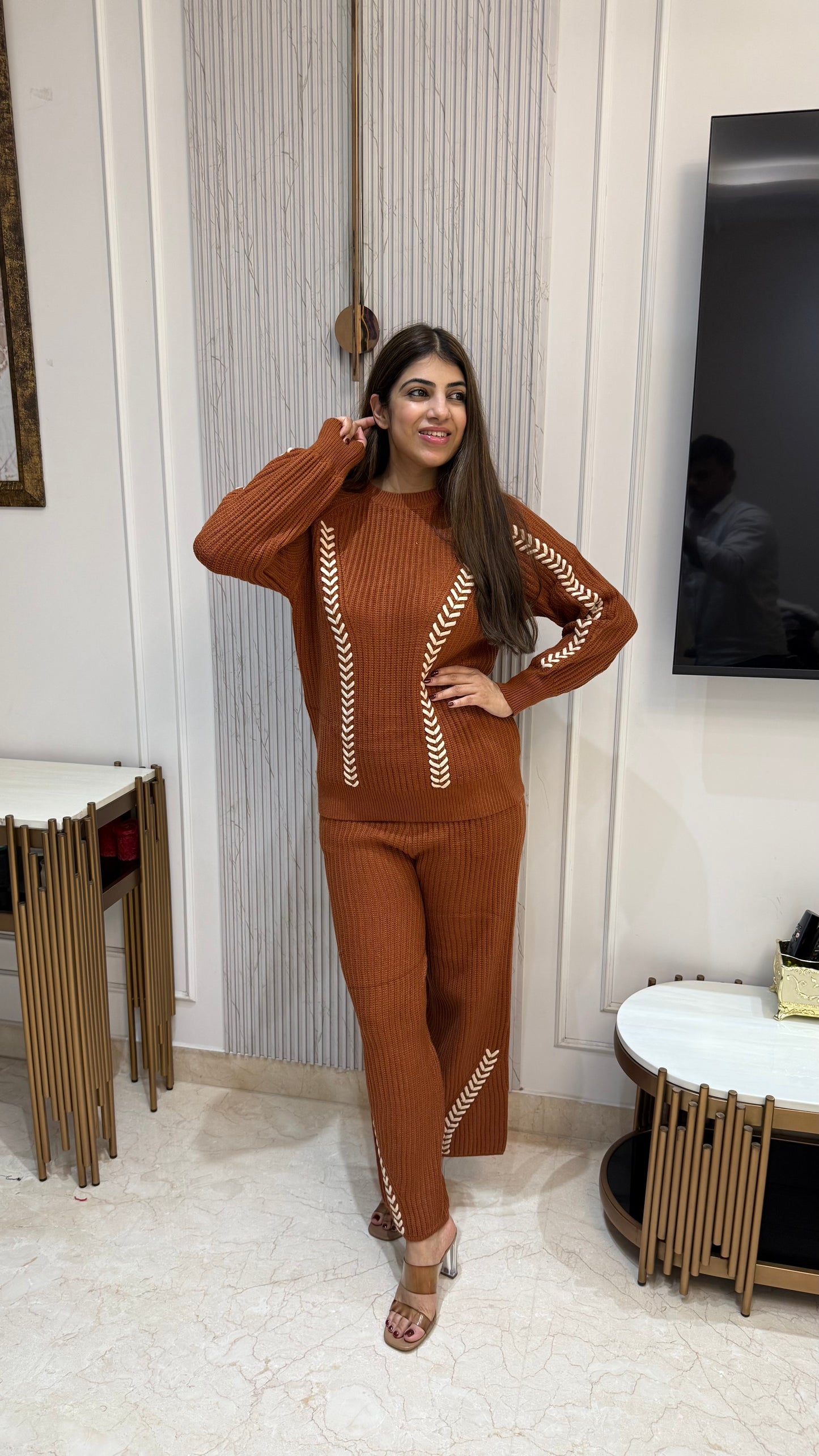 Imported-2pc woolen co-ord set