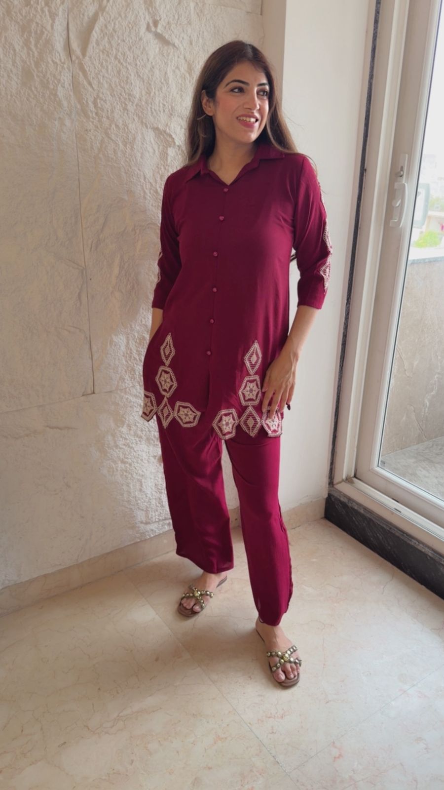 Imported Stretchable 2 pc co-ord set