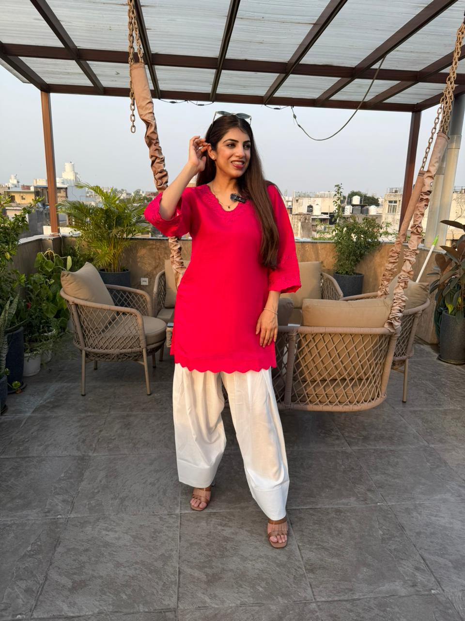 Cotton Pakistani 2 pc farshi co-ord