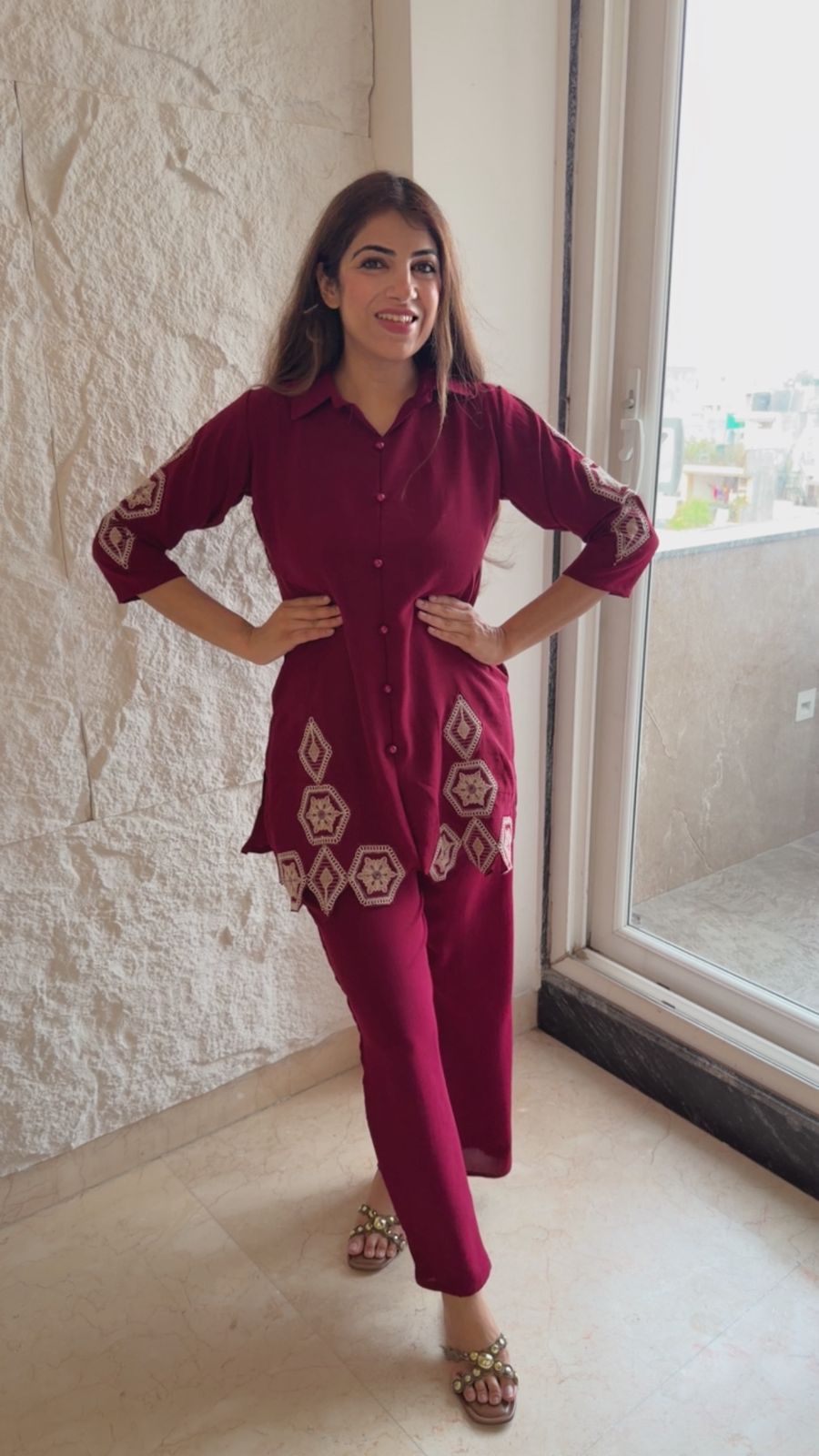 Imported Stretchable 2 pc co-ord set